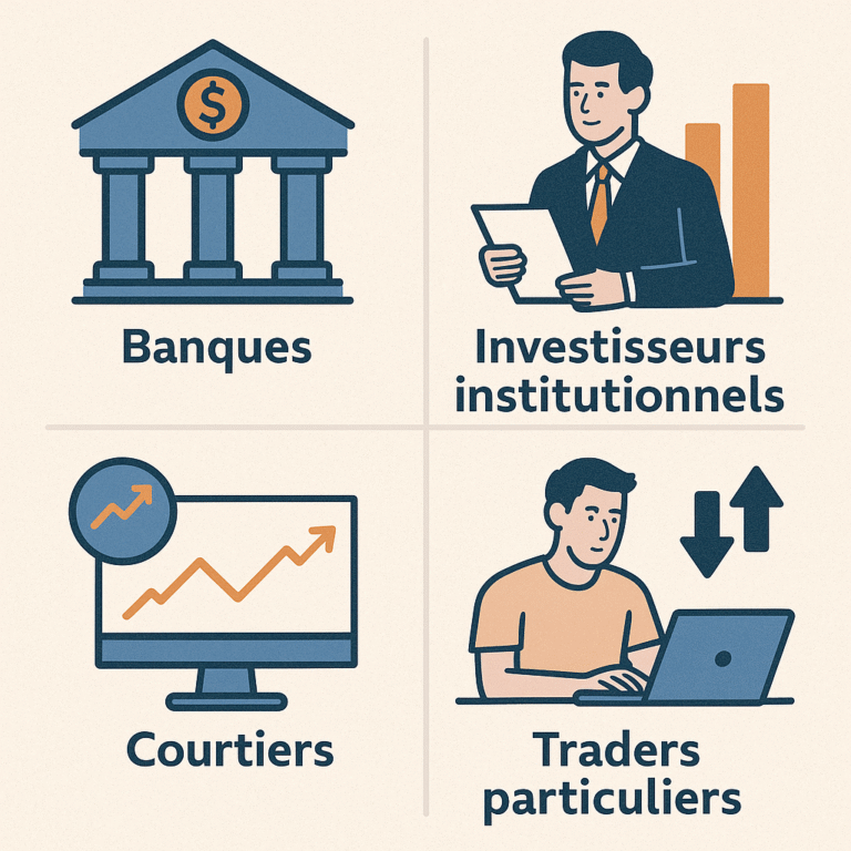 Acteurs du marché Forex – banques, institutions, traders particuliers